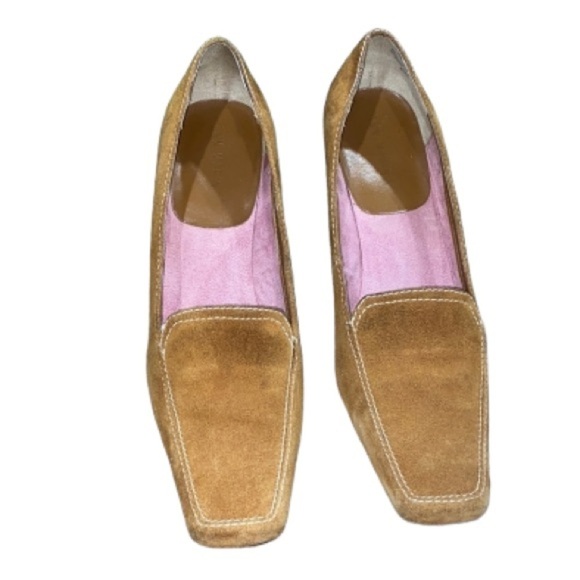 Ann Marino wedges tan 8.5 suede leather - Picture 1 of 8